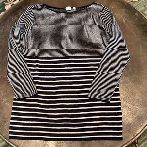 GAP Navy and White Striped Women’s Sweater